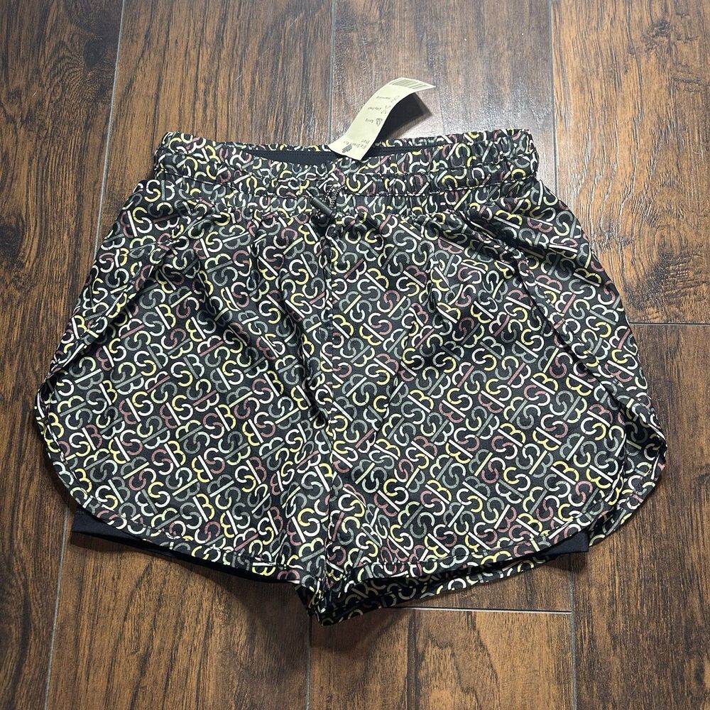 Sweaty Betty Slip Stream Running Shorts All Over Print Size XS Logo Athletic NWT